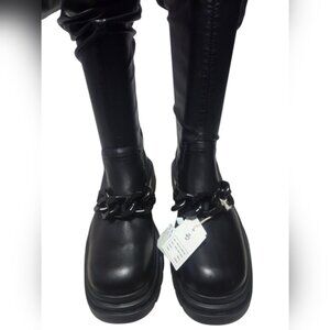 Ash Chic Black Thigh-high Boots